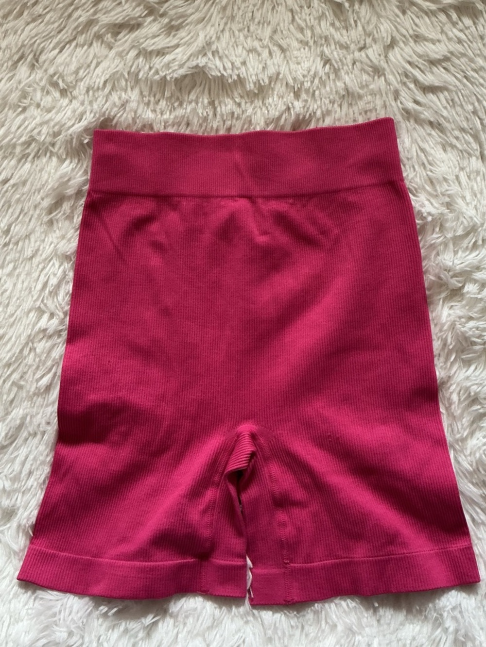 Kimberly Hot Pink Ribbed Crop Tank and Shorts Set